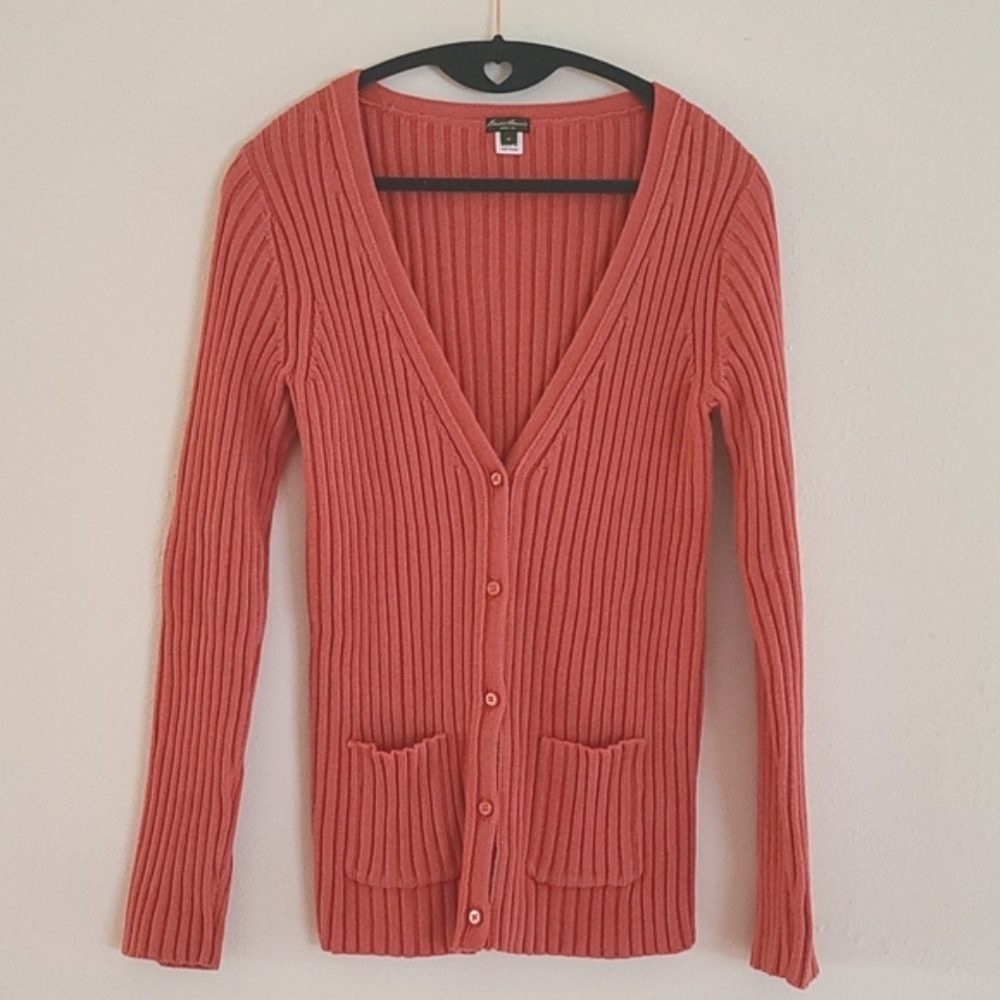 Eddie Bauer Melon Button Up Cardigan